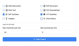 Export in multiple formats