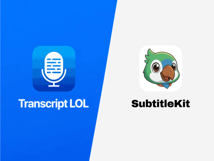 Transcript LOL vs SubtitleKit Transcribe Video